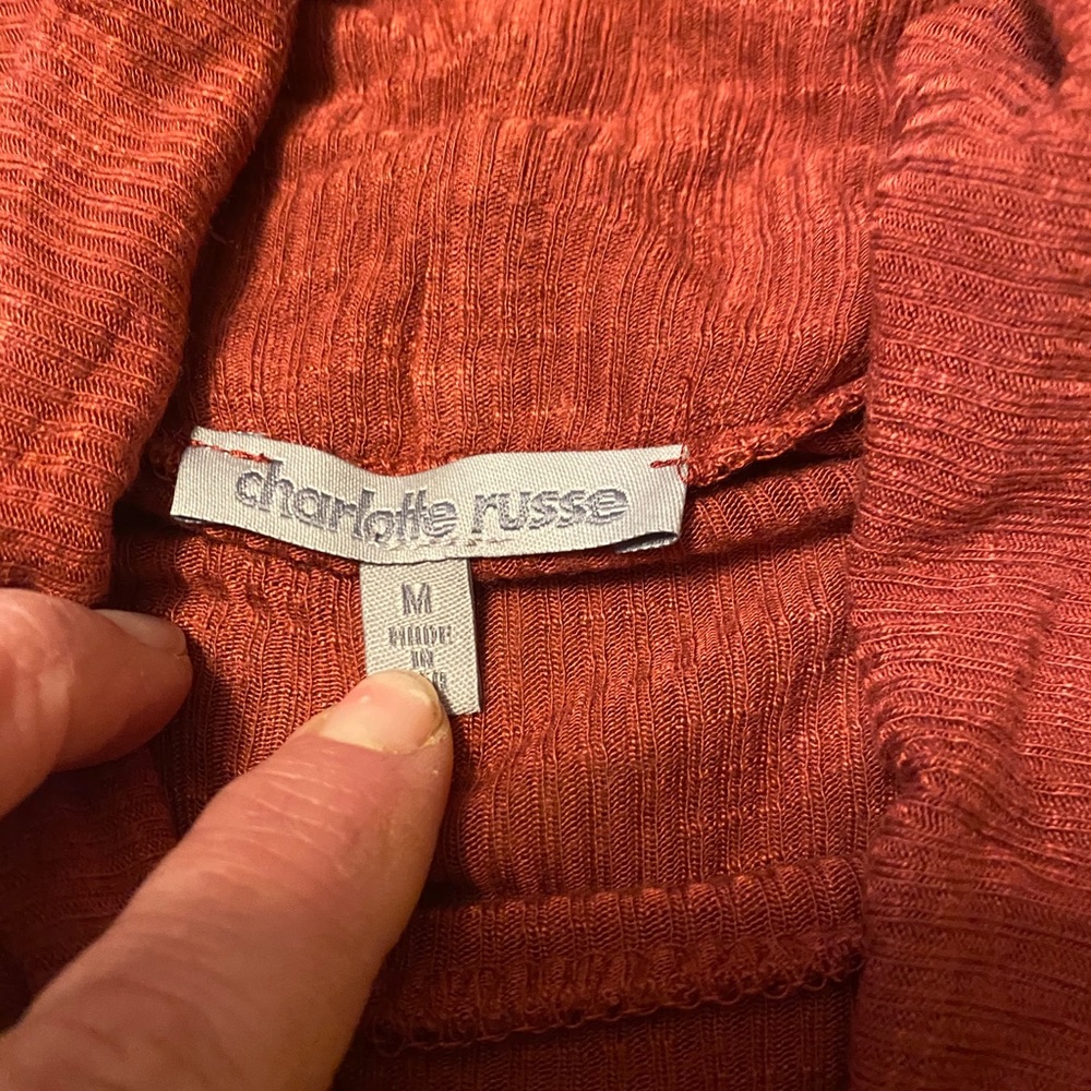 Cropped turtleneck